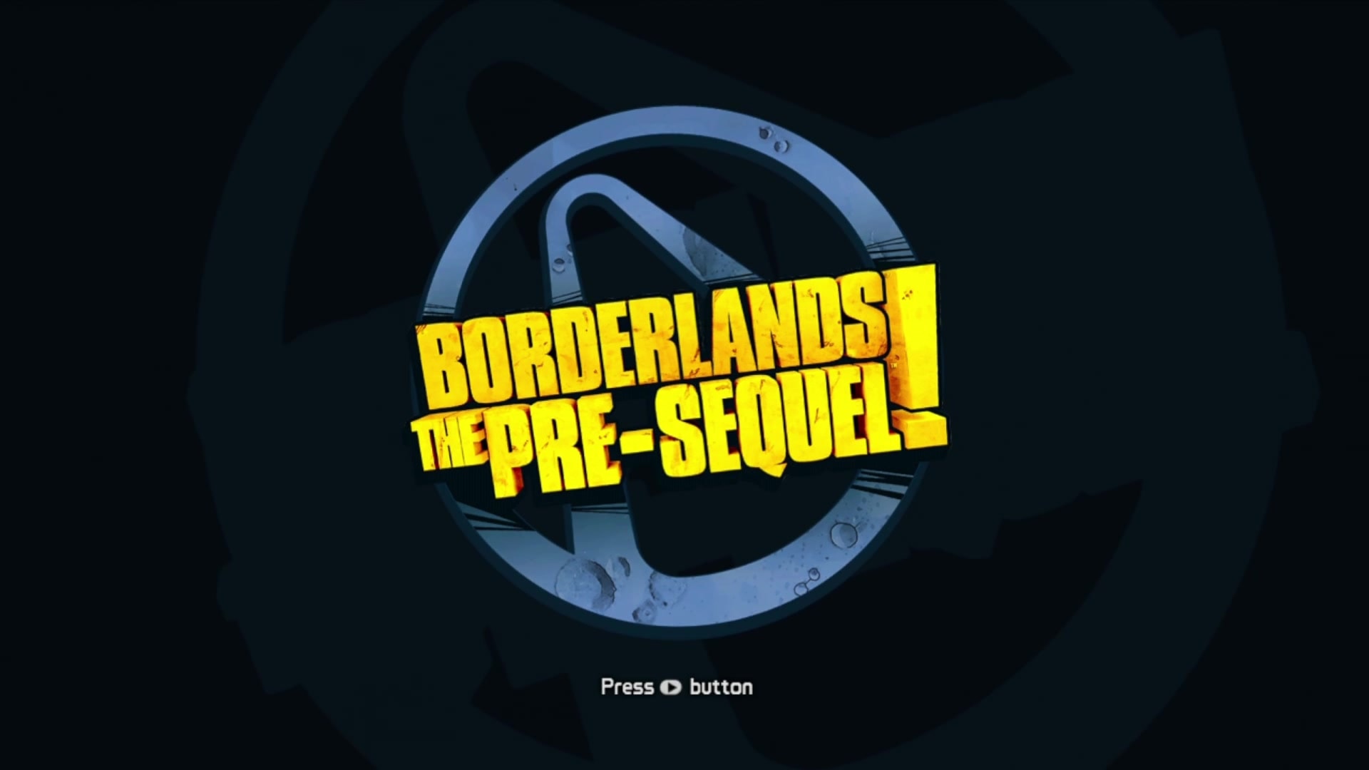 Borderlands title screen for Xbox 360